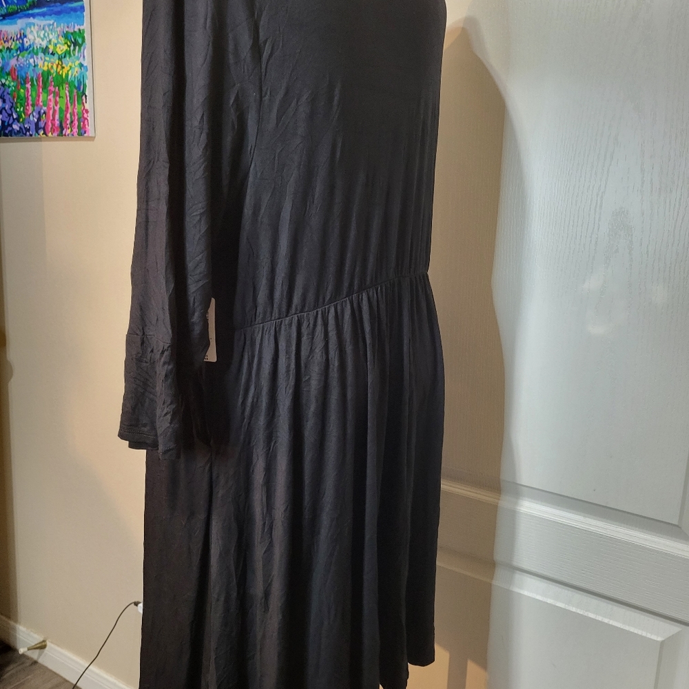 Torrid Super Soft Black Mock Midi Dress - Picture 9 of 13